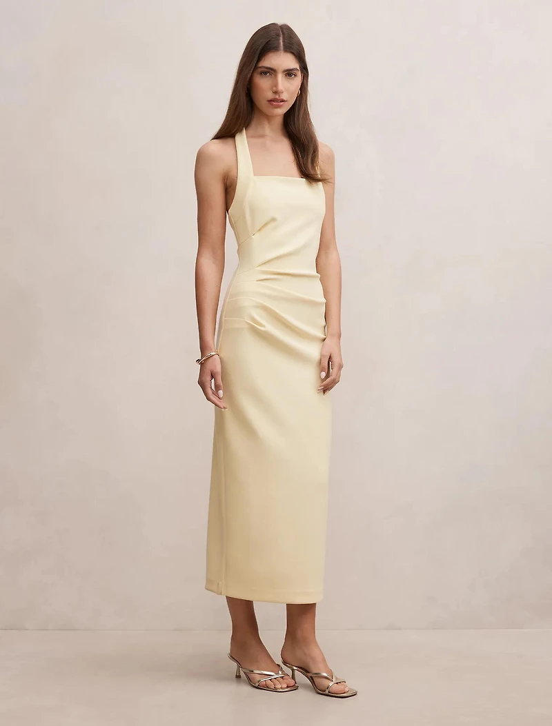 Georgie Halter Ruched Bodycon Dress