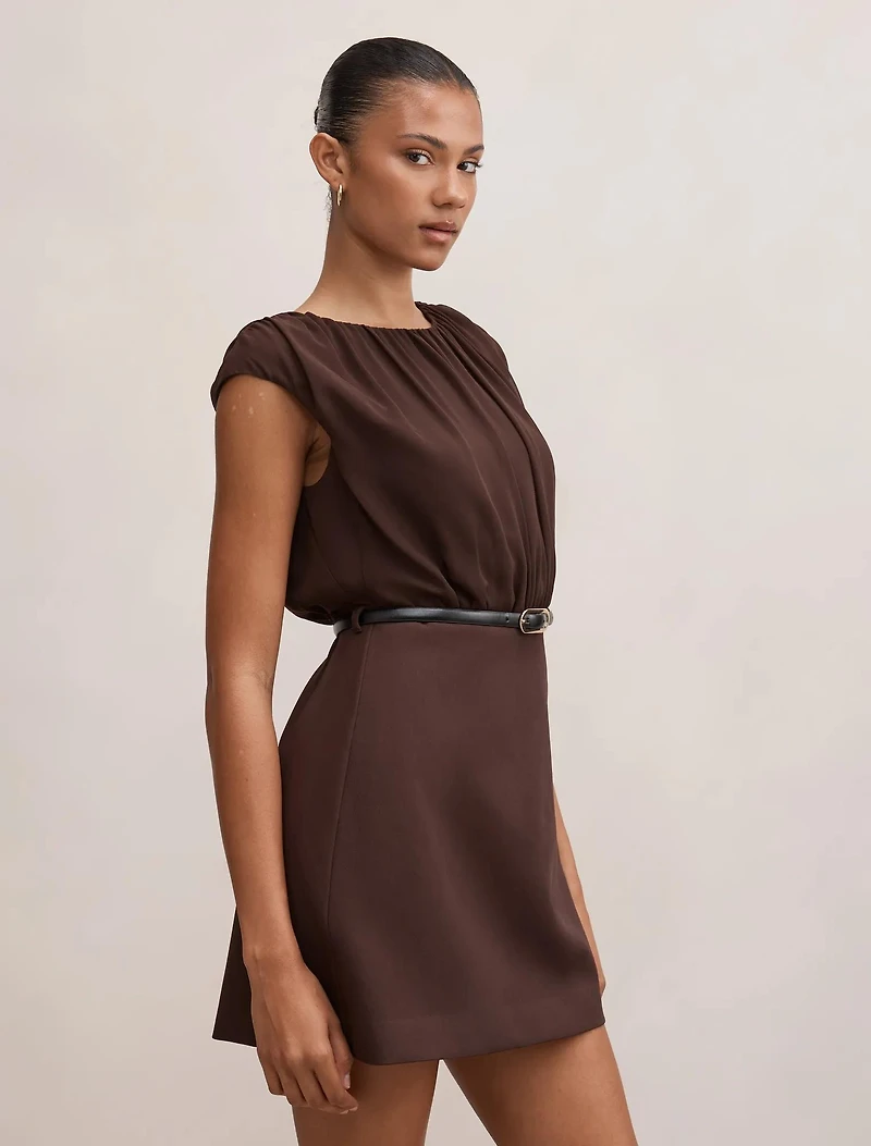 Quinn Gathered Bodice Mini Dress