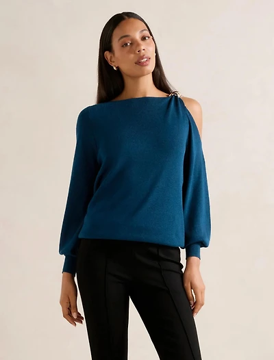 Alessia Cold Shoulder Sweater