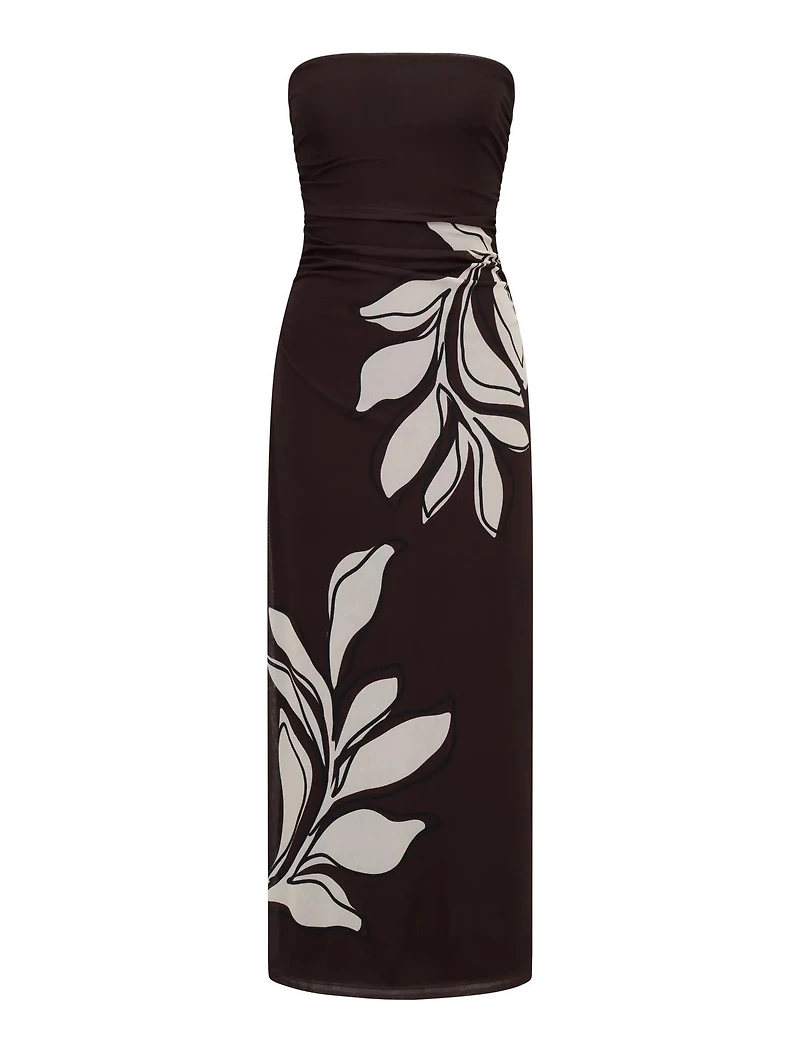 Mimi Mesh Ruched Midi Dress