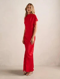 Kody Satin Lace Asym Dress