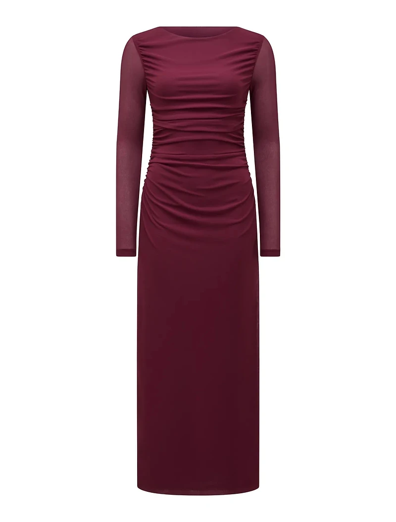 Brittany Gathered Mesh Midi