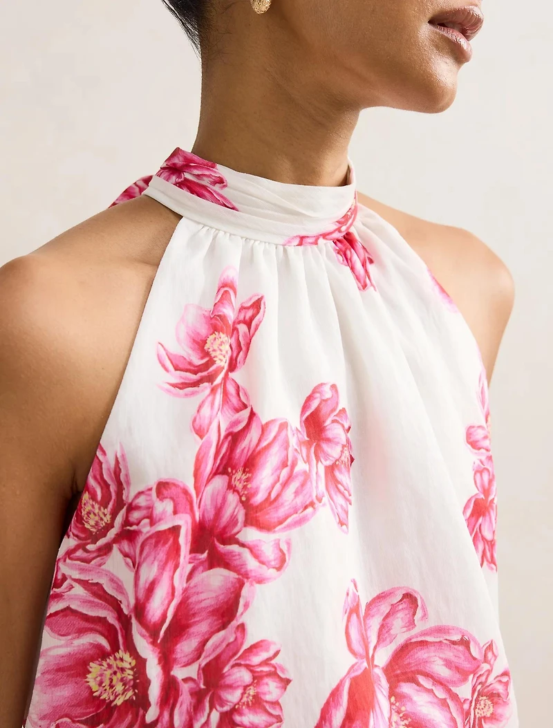 Maisie Petite Halter Tie Up Top