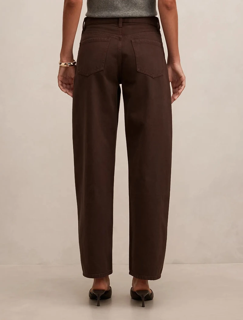 Emma Mid Rise Barrel Jeans