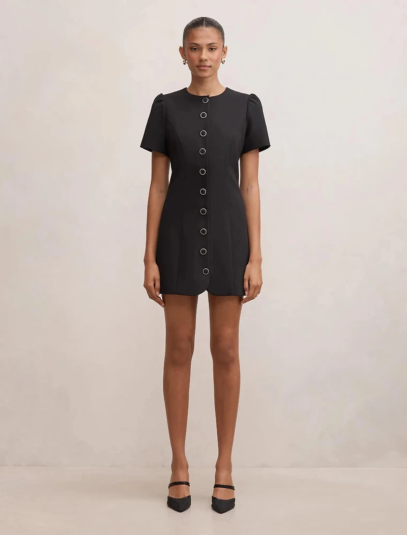 Elinda Button Up Mini Dress