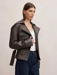 Brooklyn Belted Biker Jacket