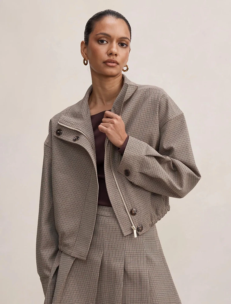 Hazel Petite Funnel Neck Jacket