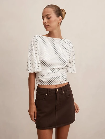 Paige Flutter Sleeve Tie Back