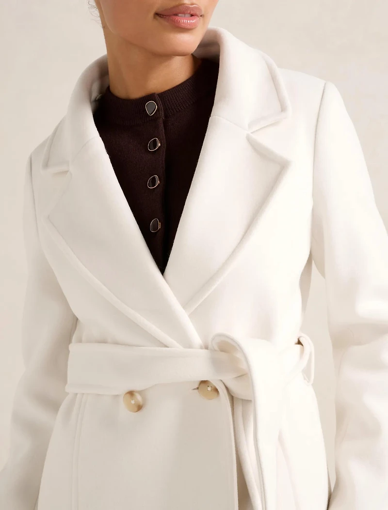 Rocky Fur Collar Wrap Coat
