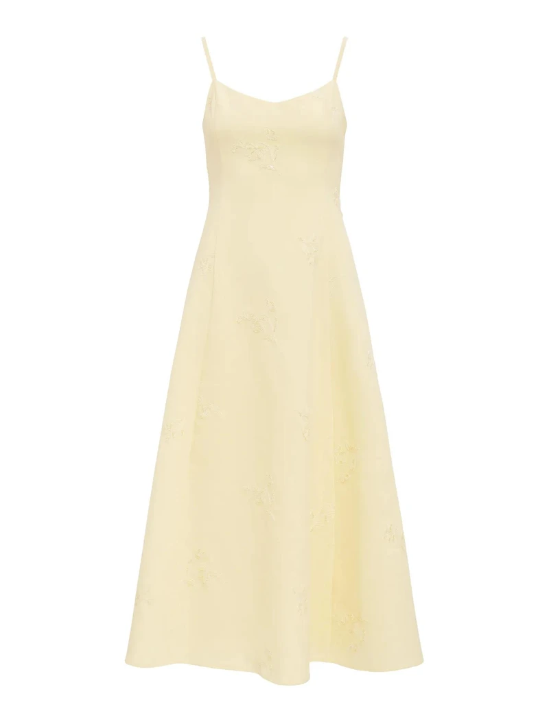 Tiffany Embroidery Sequin Midi