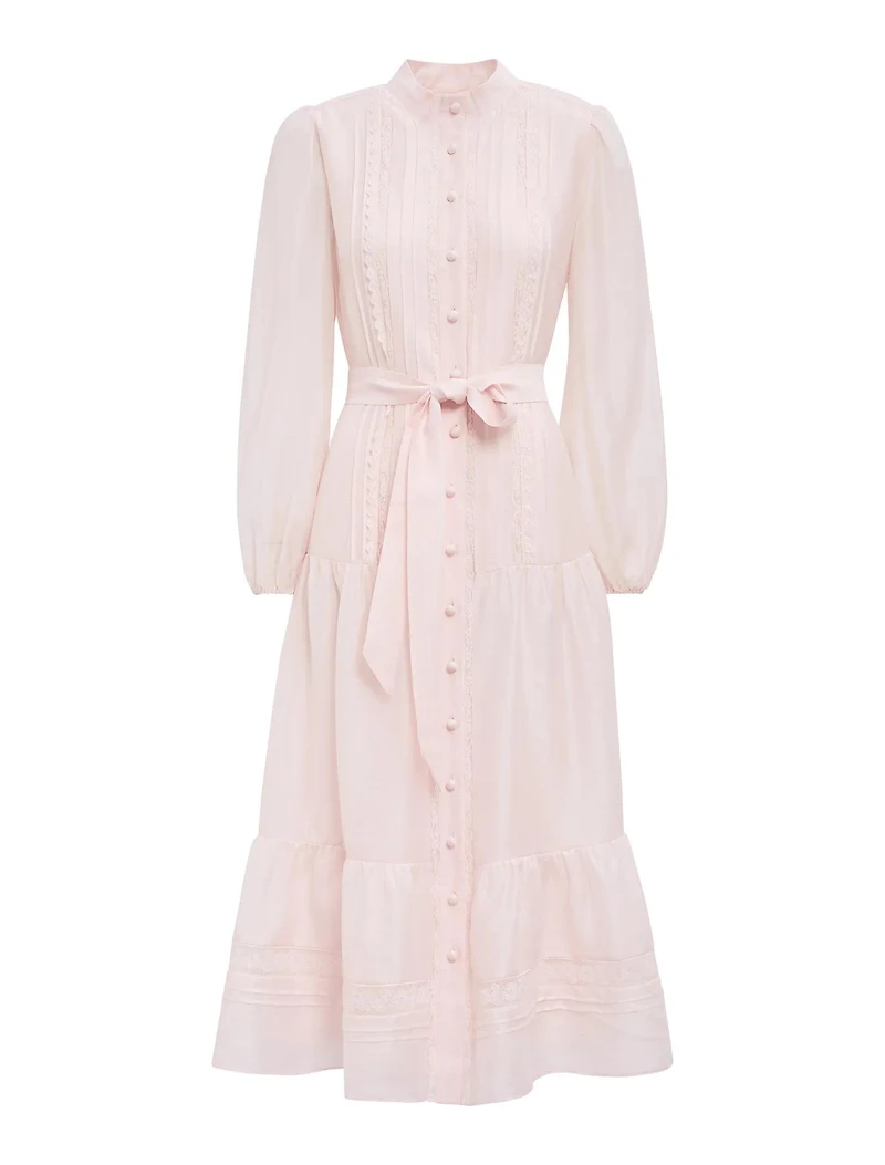 Rachel Lace Trim Midi Dress