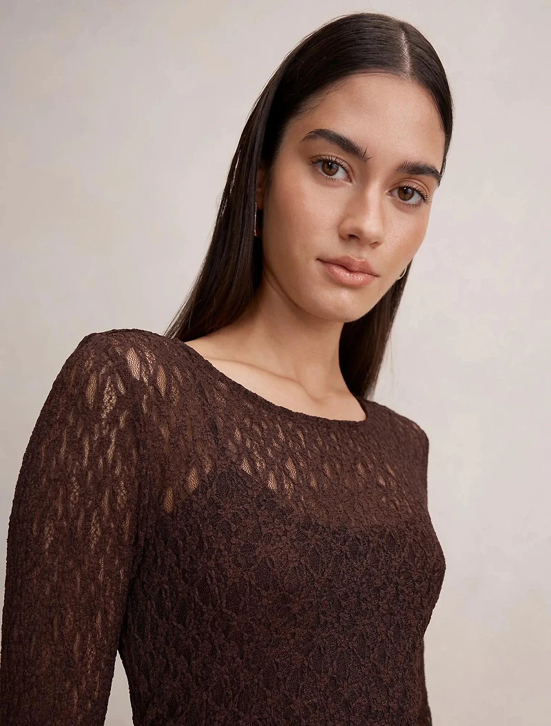 Alex Lace Long Sleeve Top