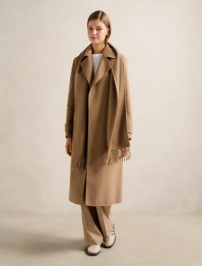 Saige Felled Scarf Coat