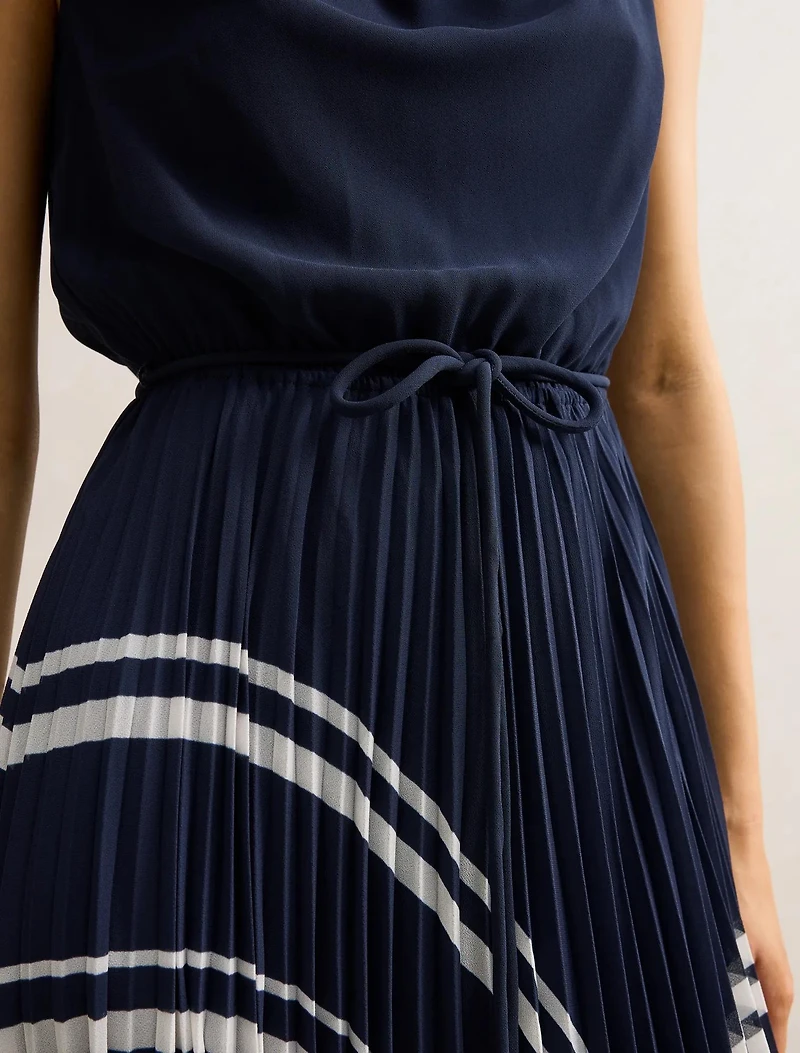Addie Pleated Skirt Midi Dress