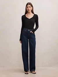 Emma Mid Rise Barrel Jean