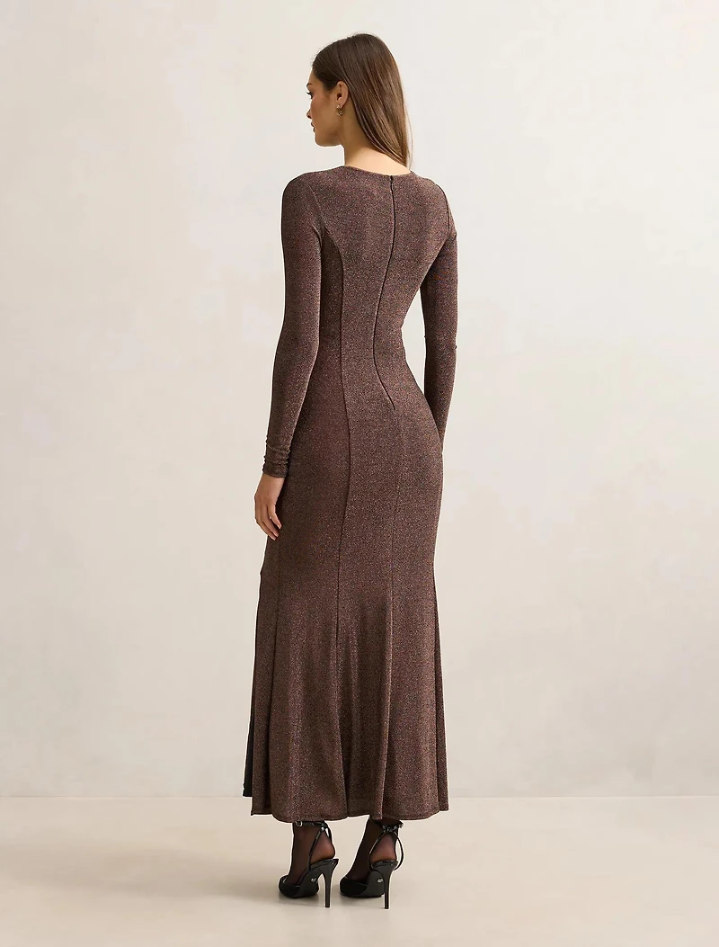 Farrah Glitter Draped Maxi