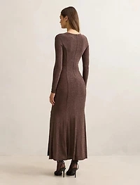 Farrah Glitter Draped Maxi