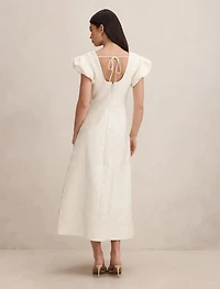 Lily Scoop Jacquard Midi Dress