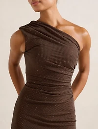 Audrina One Shoulder Heatseal Maxi