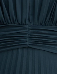 Leia Pleated Cape Maxi Dress