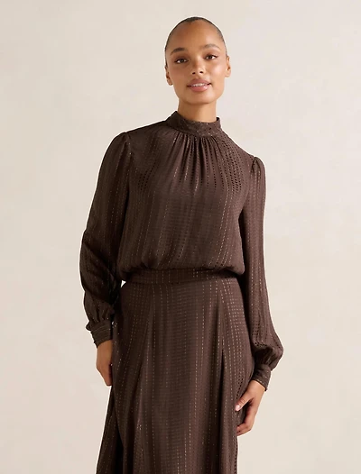 Preslee Neck Tie Blouse