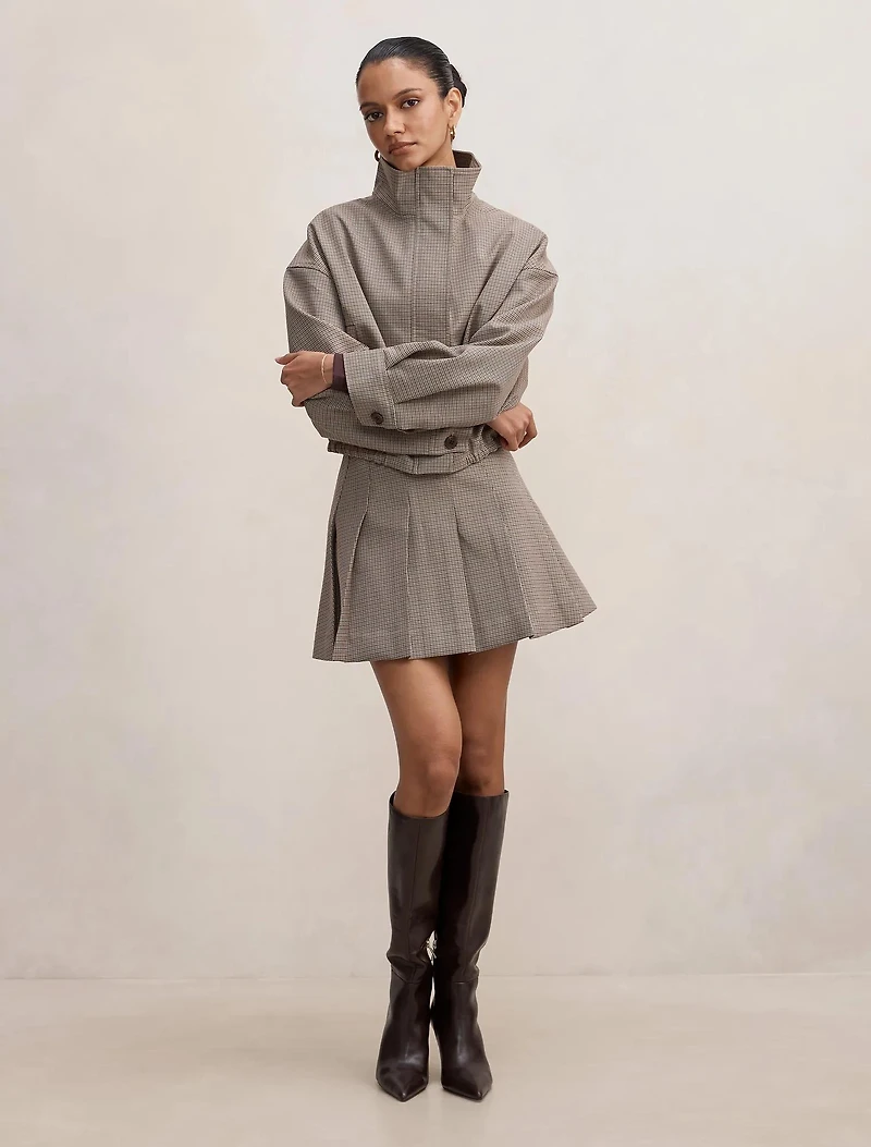 Alisha Petite Pleated Mini Skirt