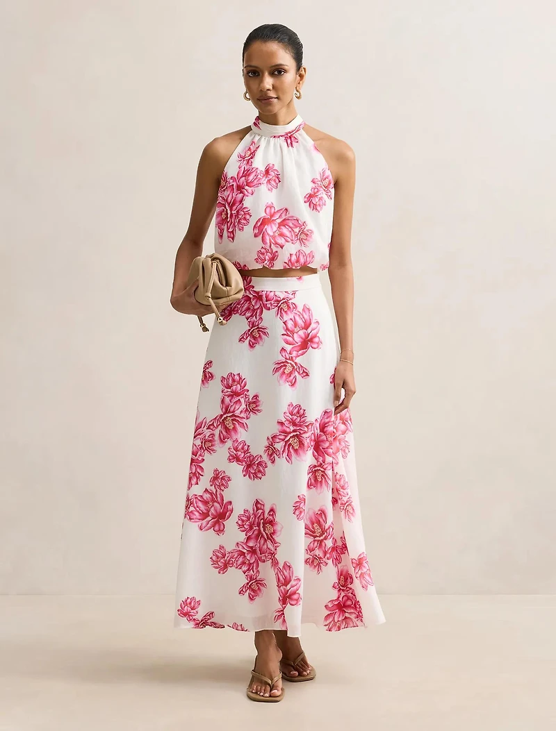 Maisie Petite Halter Tie Up Top