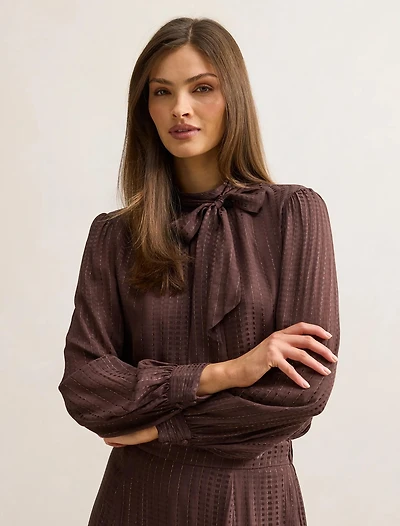 Preslee Neck Tie Blouse