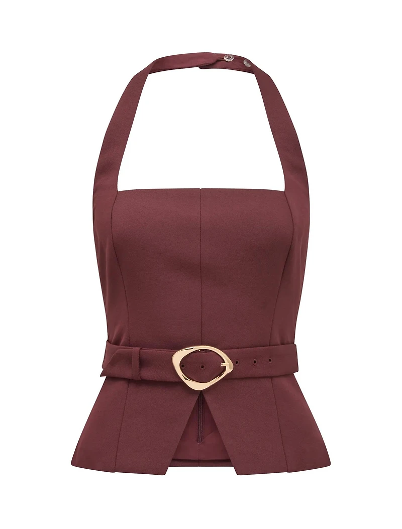 Ellisa Belted Hardware Top