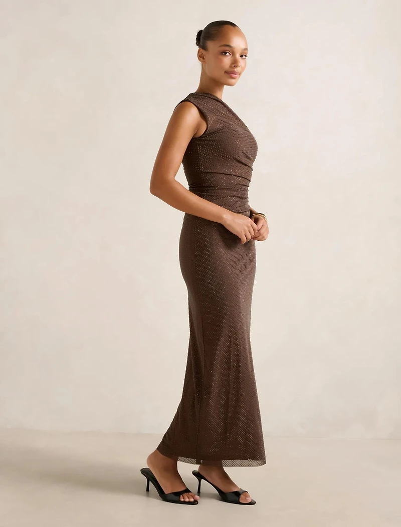 Audrina One Shoulder Heatseal Maxi
