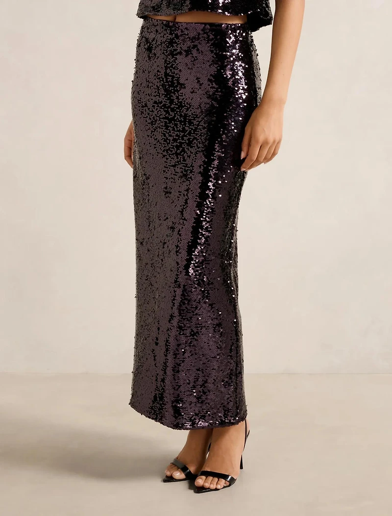 Nora Sequin Midi Skirt