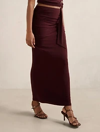 Jazelle Petite Jersey Maxi Skirt