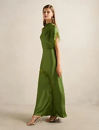 Kody Satin Lace Asym Dress