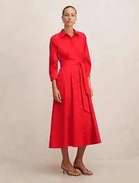 Sally Cotton Shirt Midi Dress