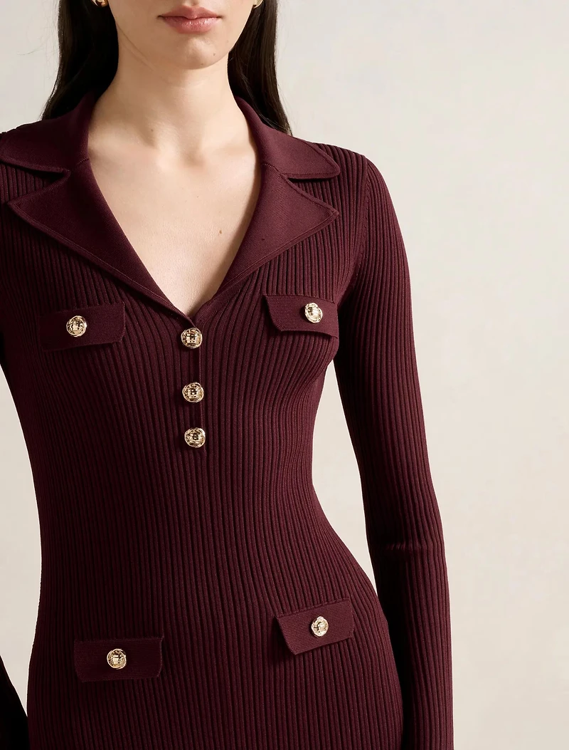 Alessandra Rib Knit Midi Dress