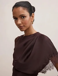 Giselle Petite Satin Lace Mini