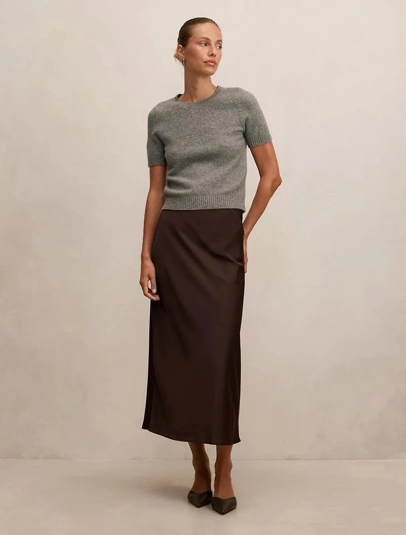 Sally Satin Slip Skirt