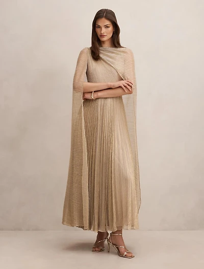Agnes Cape Plisse Maxi