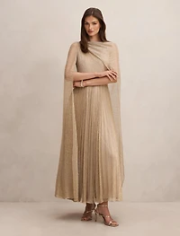 Agnes Cape Plisse Maxi