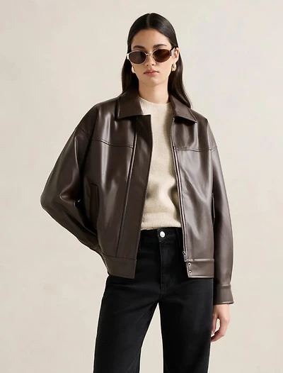 Maxine Vegan Leather Bomber