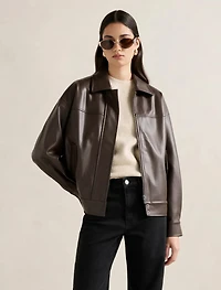 Maxine Vegan Leather Bomber