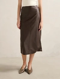 Valentina Vegan Leather Midi Skirt