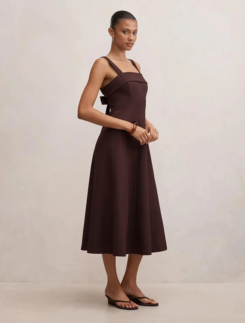 Harriet Low Back Bow Midi