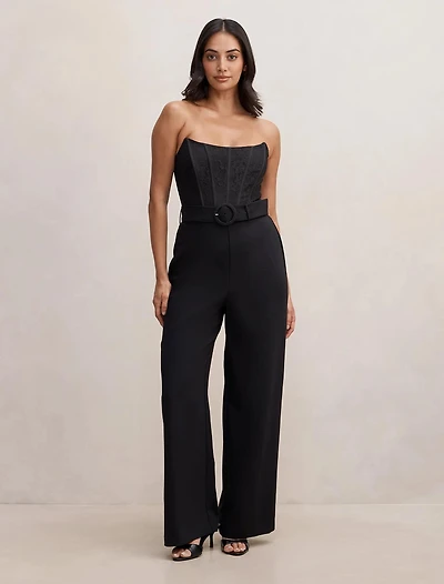Ivy Strapless Lace Jumpsuit
