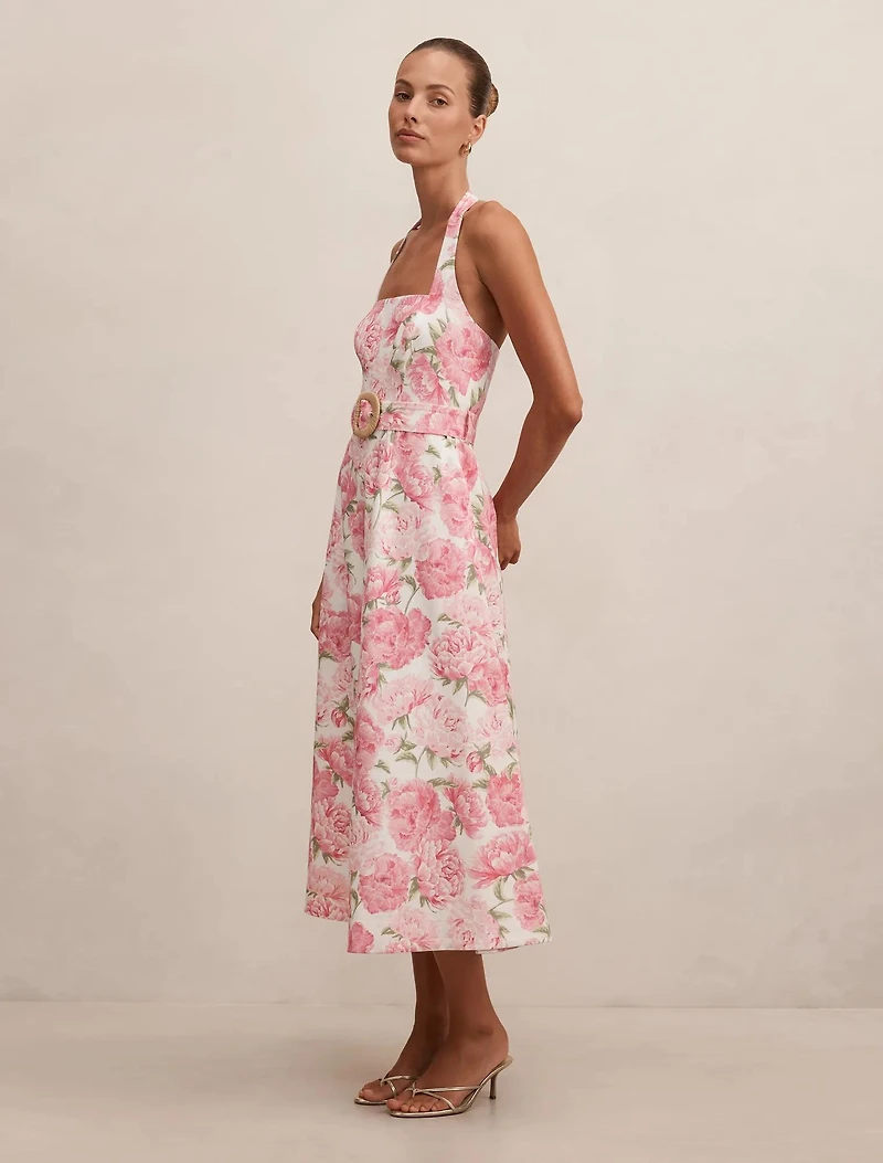 Blossom Halter Midi Dress