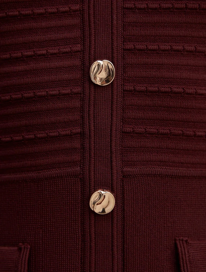 Anika Stitch Interest Knit Mini Dress