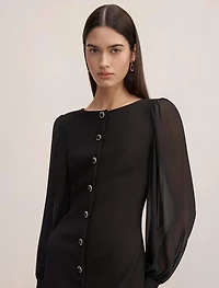 Twiggy Long Sleeve Button Mini