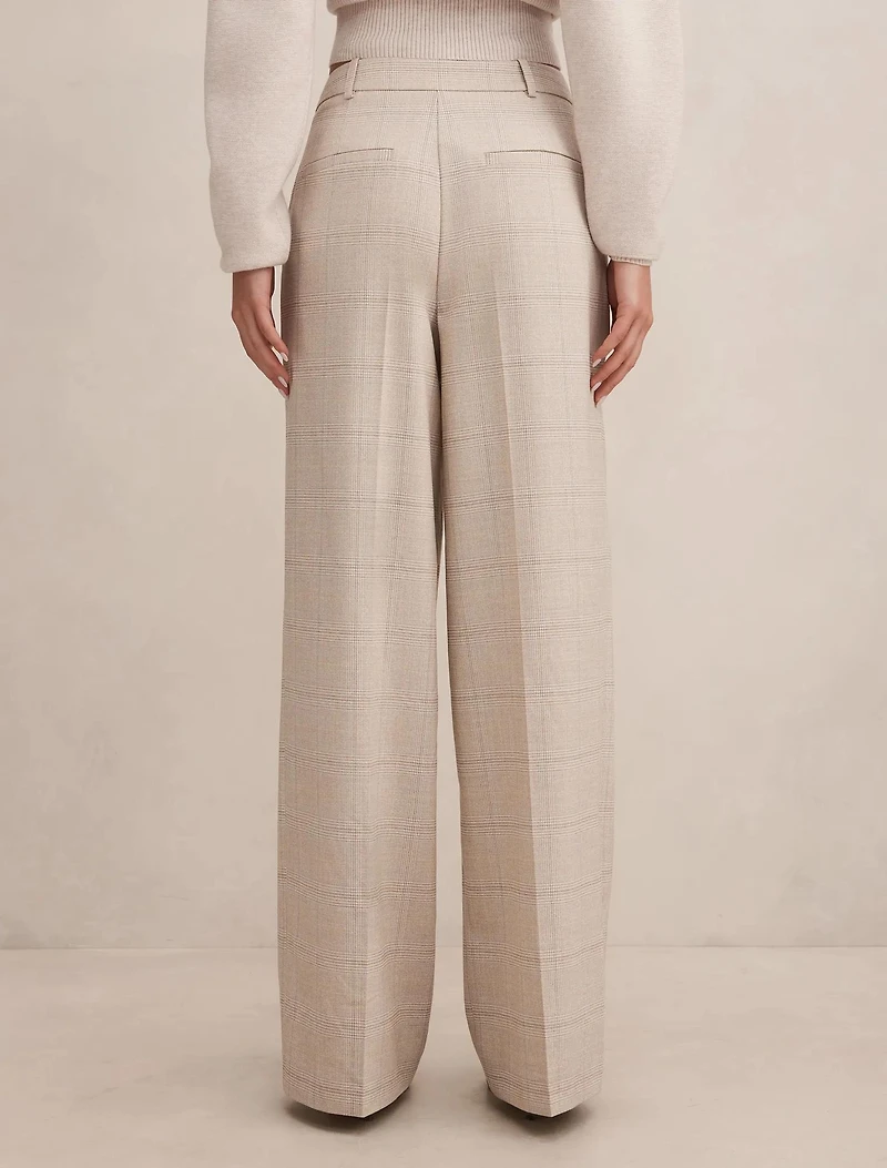 Lottie Check Wide Leg Pants