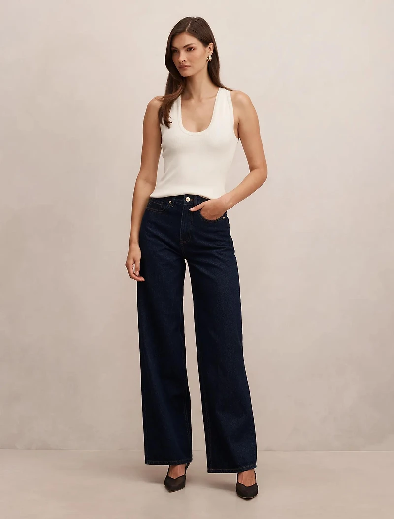 Yasmin Slim Wide Leg Jean