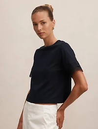 Rosemary Lace Trim Tee